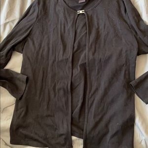 Black Cardigan. 100% cotton. Some sparklies.